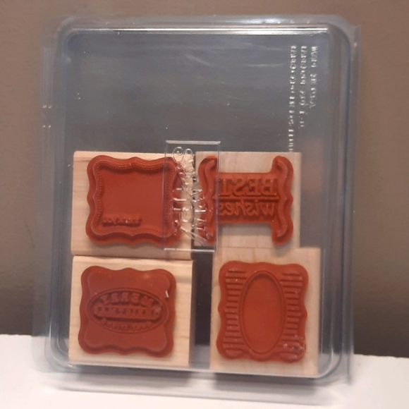 Cute & Curly Label rubber Stampin Up stamp set - Picture 2 of 2